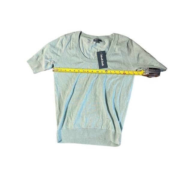 New ModCloth Women’s Short Sleeve Pale Green Soft Sweater Size Large Round Neck - Picture 6 of 15